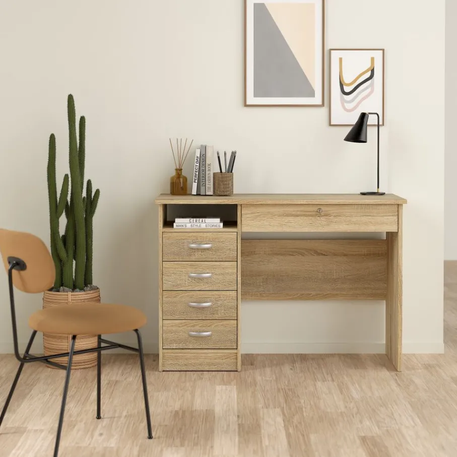 Bureaus< Bureau Boston Eiken - 110x76x49 cm