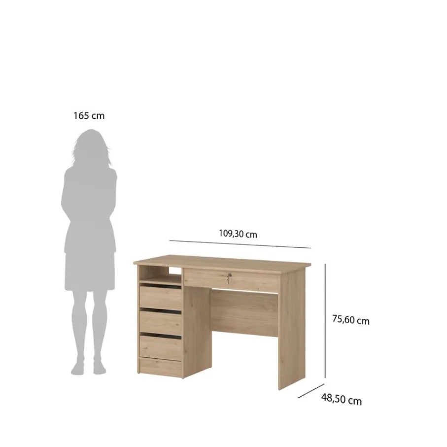 Bureaus< Bureau Boston Eiken - 110x76x49 cm