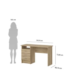 Bureaus< Bureau Boston Eiken - 121x73x49 cm