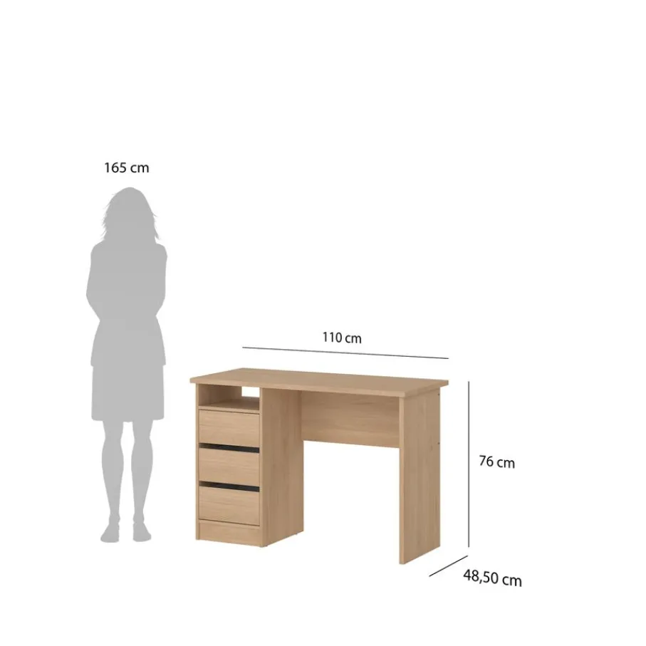 Bureaus< Bureau Boston Eiken - 110x76x49 cm