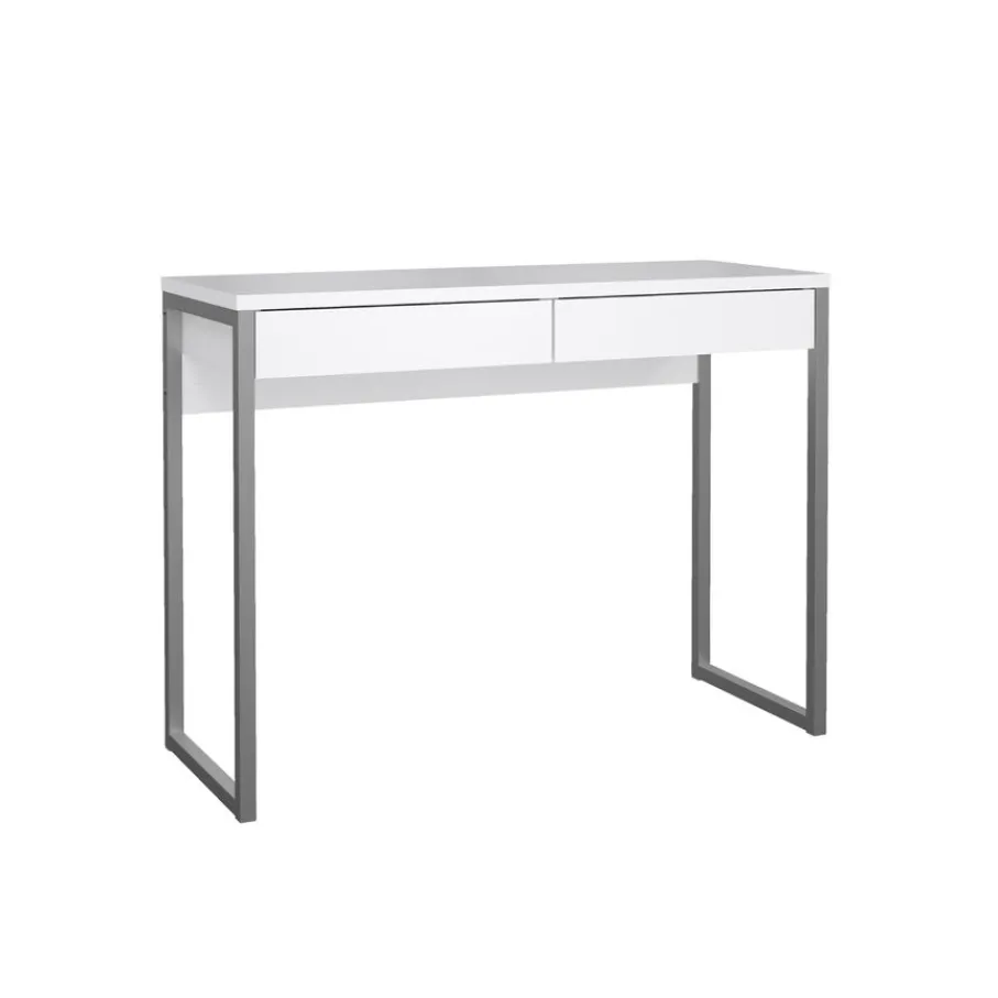 Bureaus|Sidetables< Bureau Boston Hoogglans Wit - 102x77x40 cm