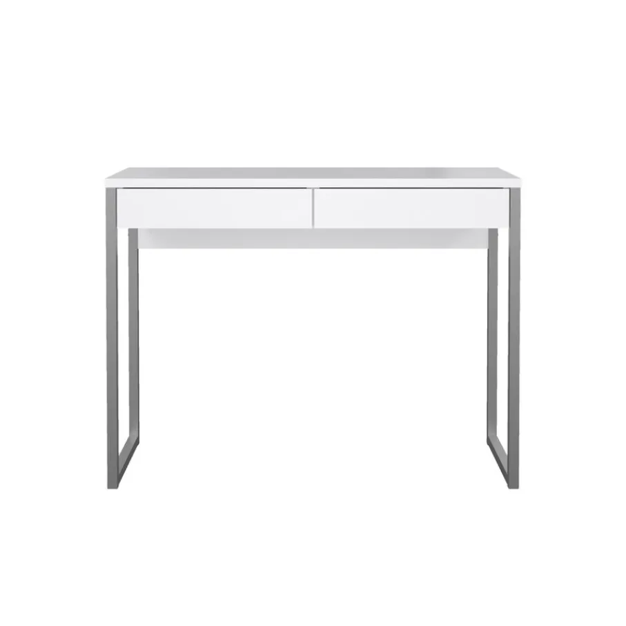 Bureaus|Sidetables< Bureau Boston Hoogglans Wit - 102x77x40 cm
