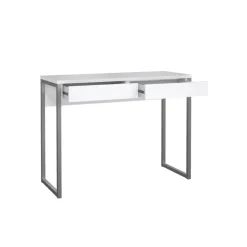Bureaus|Sidetables< Bureau Boston Hoogglans Wit - 102x77x40 cm