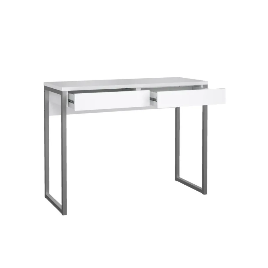 Bureaus|Sidetables< Bureau Boston Hoogglans Wit - 102x77x40 cm