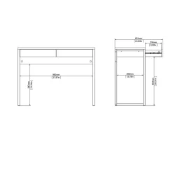 Bureaus|Sidetables< Bureau Boston Hoogglans Wit - 102x77x40 cm