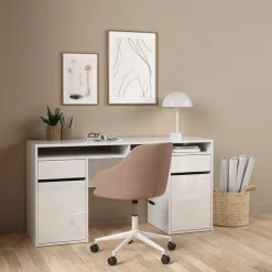 Bureaus< Bureau Boston Hoogglans Wit - 149x78x49 cm