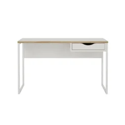 Bureaus< Bureau Boston Wit / Eiken - 130x77x49 cm
