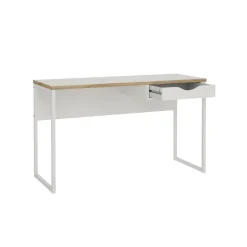 Bureaus< Bureau Boston Wit / Eiken - 130x77x49 cm