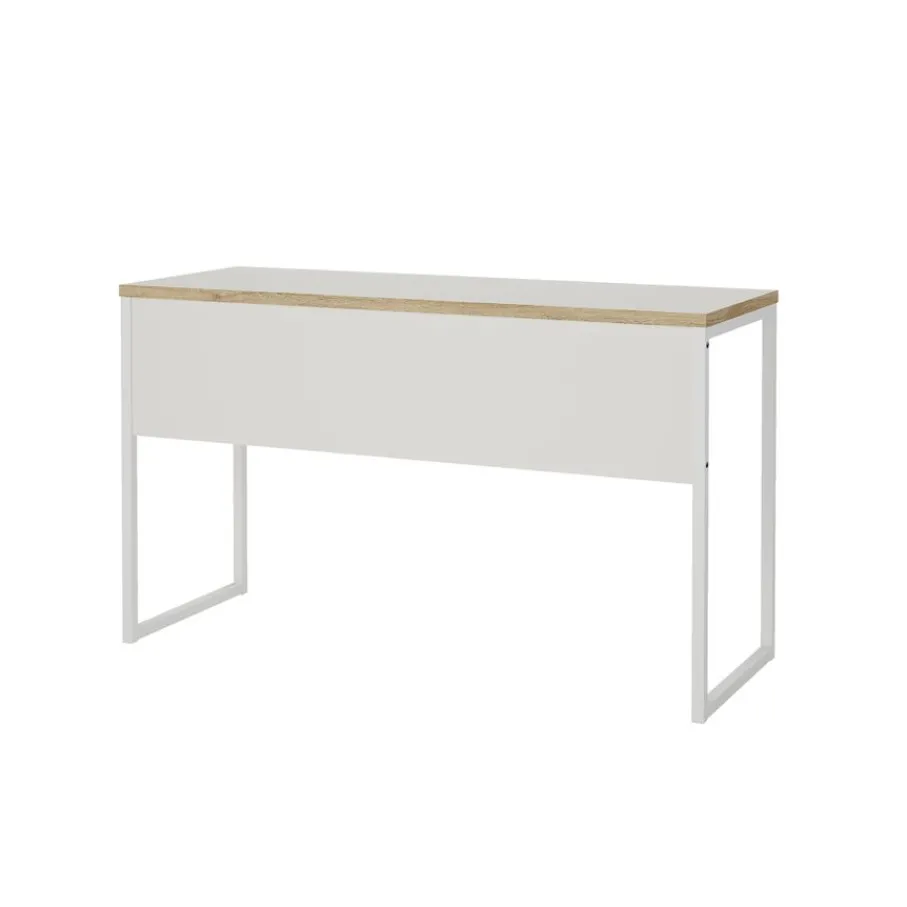 Bureaus< Bureau Boston Wit / Eiken - 130x77x49 cm