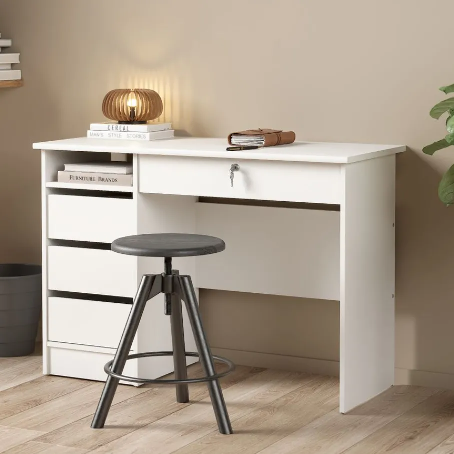 Bureaus< Bureau Boston Wit - 110x76x49 cm