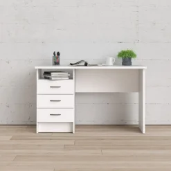 Bureaus< Bureau Boston Wit - 121x73x49 cm