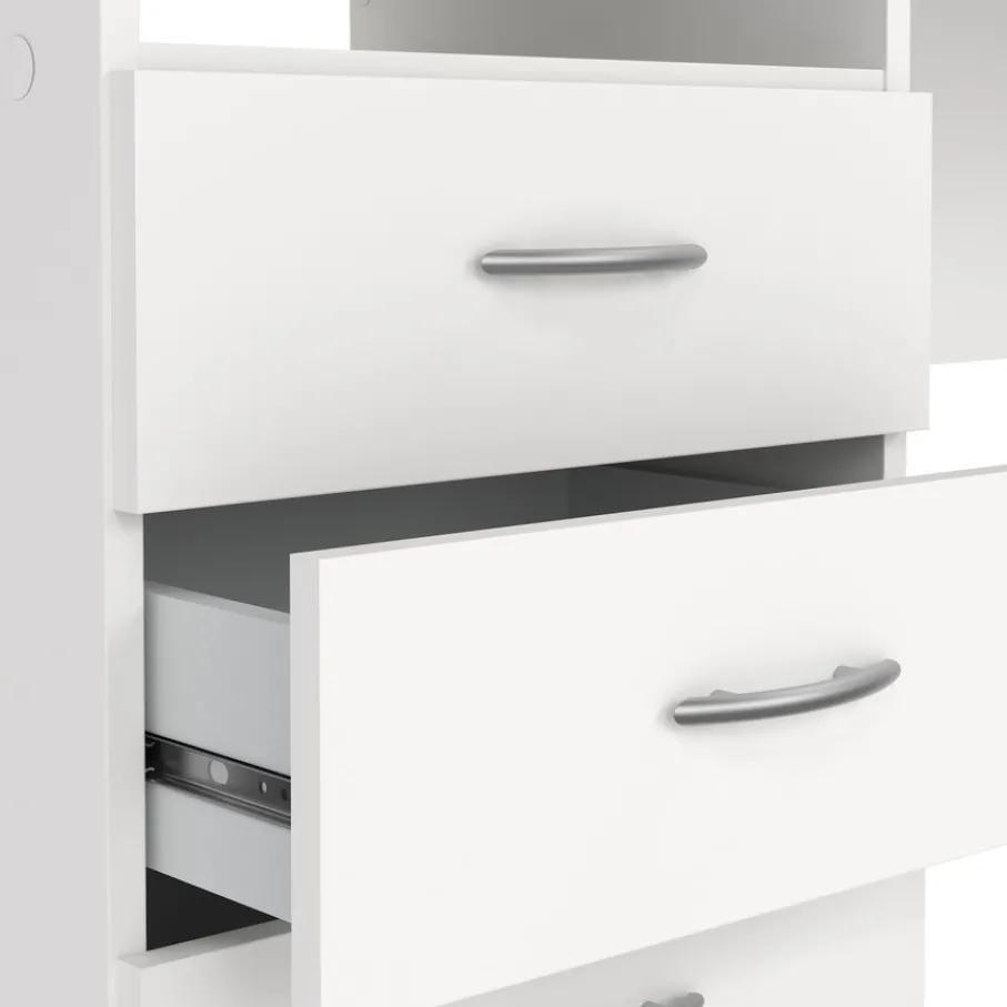 Bureaus< Bureau Boston Wit - 121x73x49 cm