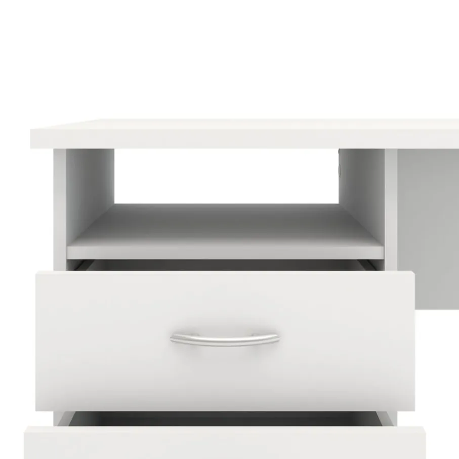 Bureaus< Bureau Boston Wit - 121x73x49 cm