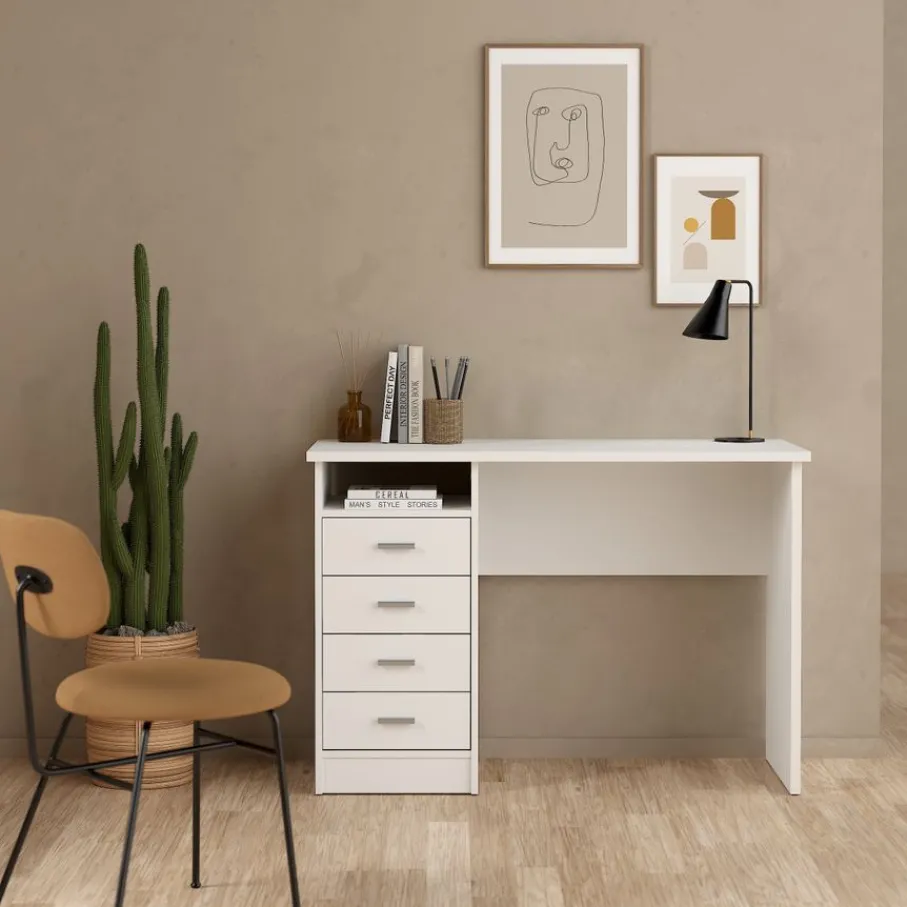 Bureaus< Bureau Boston Wit - 110x76x49 cm