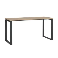 Bureaus|Sidetables< Bureau Bram Eiken / Donkergrijs - 150x76x60 cm