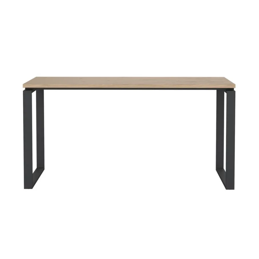 Bureaus|Sidetables< Bureau Bram Eiken / Donkergrijs - 150x76x60 cm