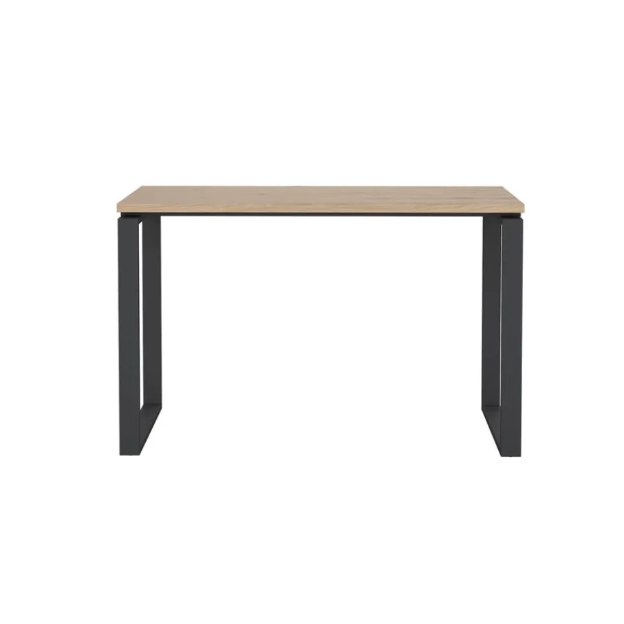 Bureaus|Sidetables< Bureau Bram Eiken / Donkergrijs - 120x76x60 cm