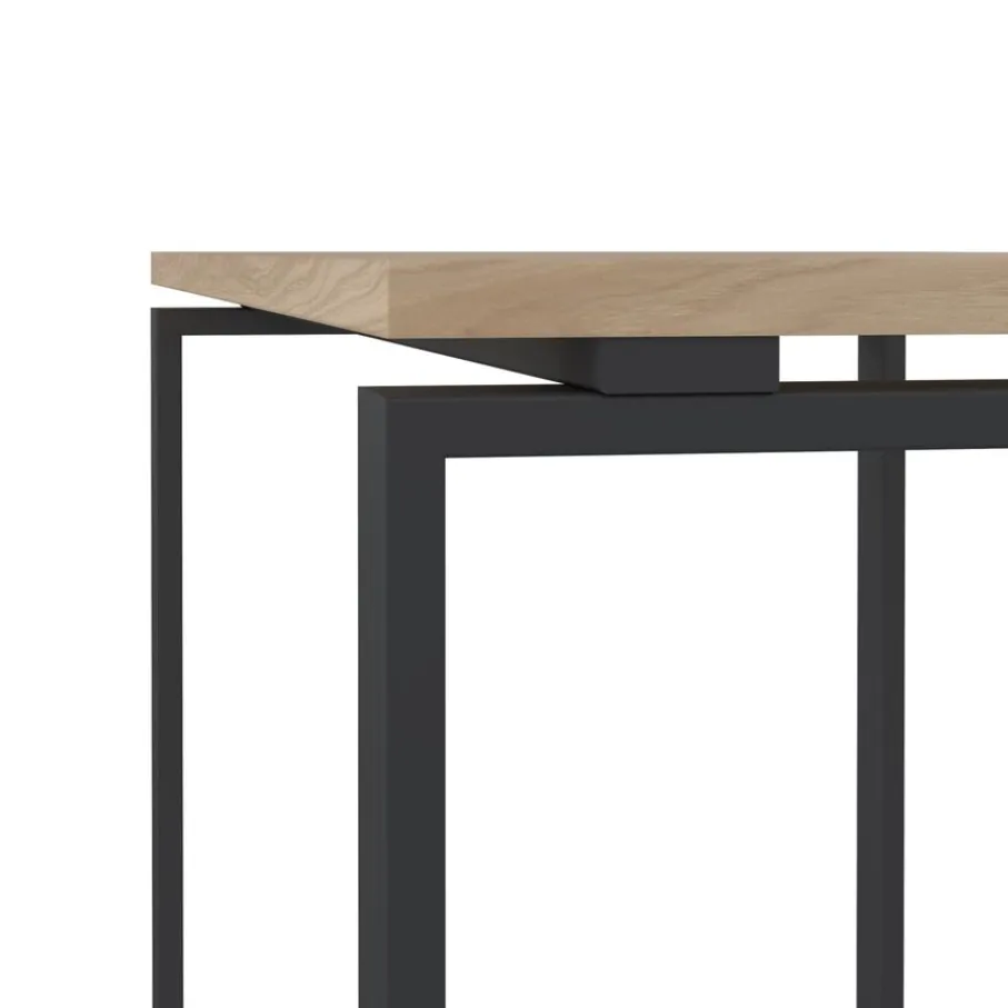 Bureaus|Sidetables< Bureau Bram Eiken / Donkergrijs - 120x76x60 cm