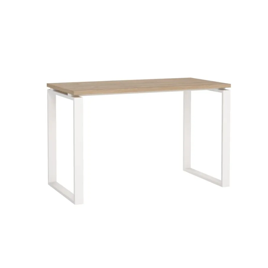 Bureaus|Sidetables< Bureau Bram Eiken / Wit - 120x76x60 cm
