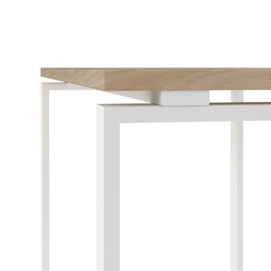 Bureaus|Sidetables< Bureau Bram Eiken / Wit - 120x76x60 cm