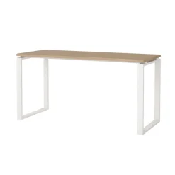 Bureaus|Sidetables< Bureau Bram Eiken / Wit - 150x76x60 cm