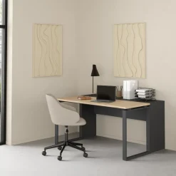 Bureaus< Bureau Bram Uitbreiding Donkergrijs - 150x76x40 cm