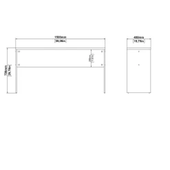 Bureaus< Bureau Bram Uitbreiding Donkergrijs - 150x76x40 cm