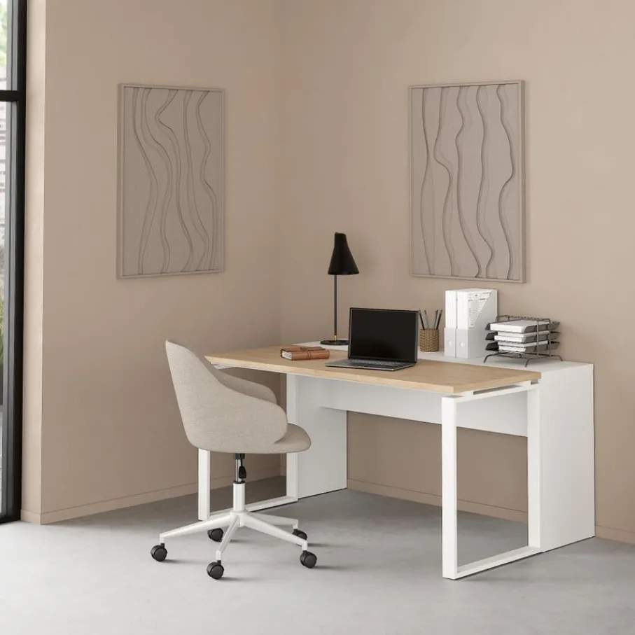 Bureaus< Bureau Bram Uitbreiding Wit - 150x76x40 cm
