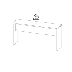 Bureaus< Bureau Bram Uitbreiding Wit - 150x76x40 cm