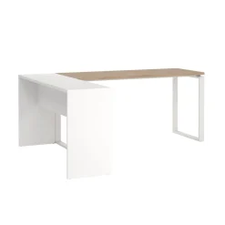 Bureaus< Bureau Bram Wit / Eiken - 150x76x60 / 150x76x40 cm