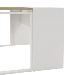 Bureaus< Bureau Bram Wit / Eiken - 150x76x60 / 150x76x40 cm