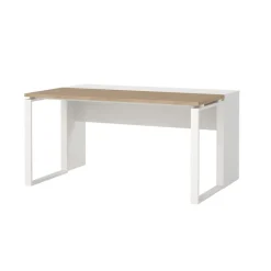 Bureaus< Bureau Bram Wit / Eiken - 150x76x60 / 150x76x40 cm
