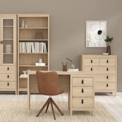 Bureaus< Bureau Dallas Eiken - 121x77x48 cm