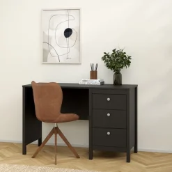 Bureaus< Bureau Dallas Zwart - 121x77x48 cm