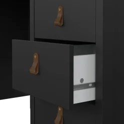 Bureaus< Bureau Dallas Zwart - 121x77x48 cm