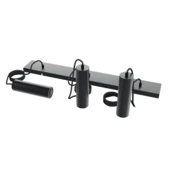 Hanglampen<Calex Hanglamp Pendel Zwart - 3 x GU10 - 75x10 cm