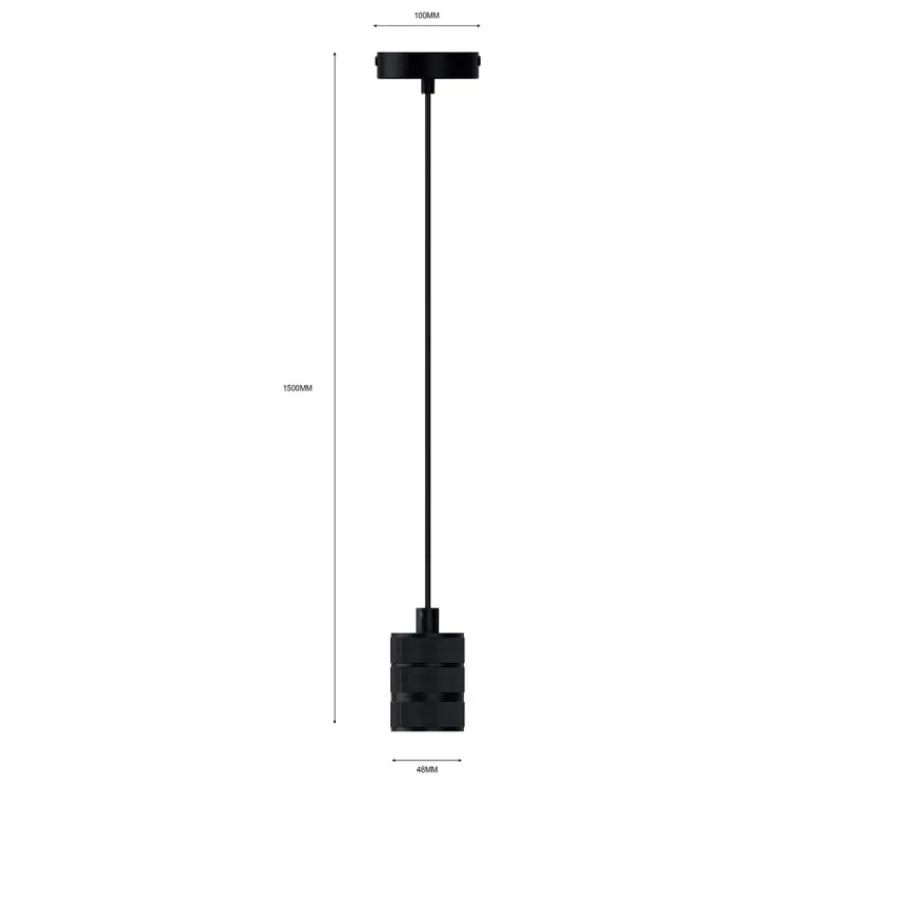 Hanglampen<Calex Hanglamp Retro Zwart - 150 cm