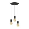 Hanglampen<Calex Hanglamp Retro Zwart - 3 x E27 - Ø 40 cm