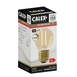 Lichtbronnen<Calex Lichtbron E27 Kogellamp Goud