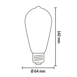 Lichtbronnen<Calex Lichtbron E27 Rustieklamp Goud
