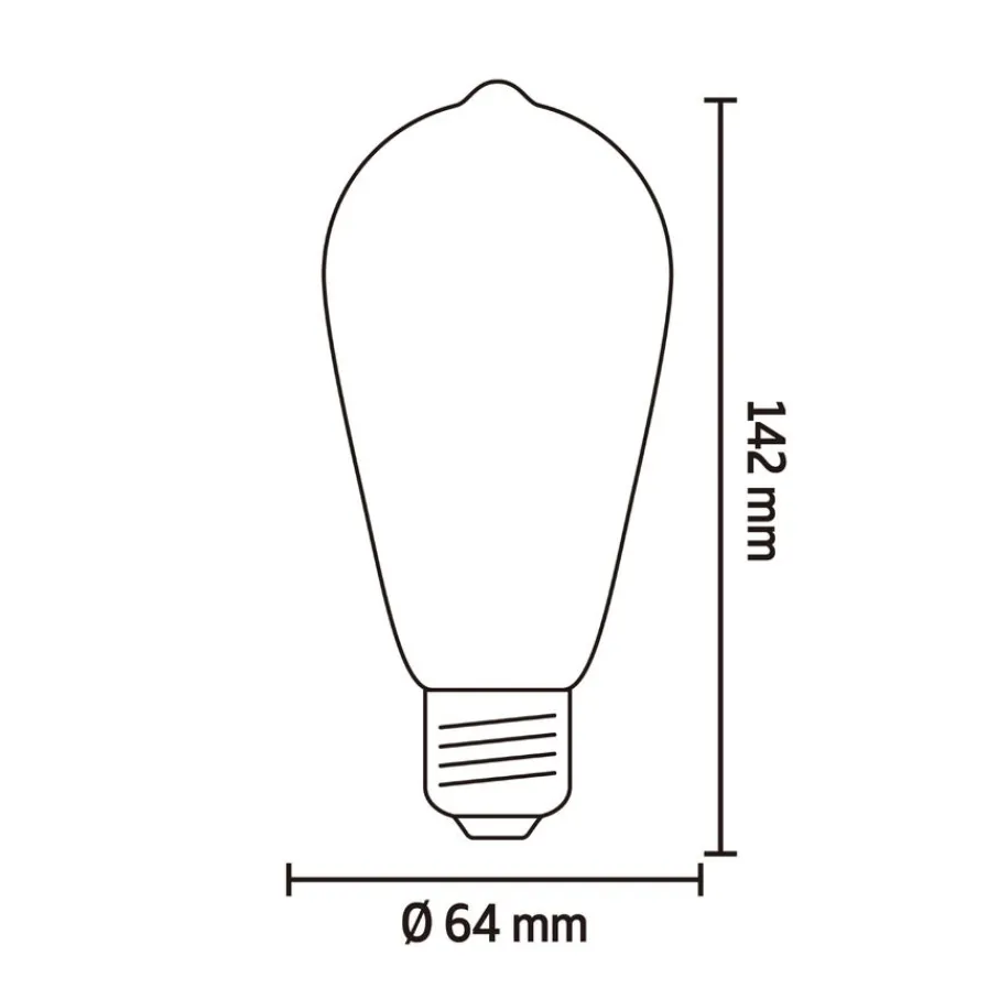 Lichtbronnen<Calex Lichtbron E27 Rustieklamp Goud