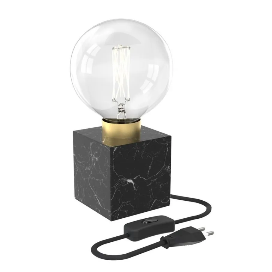 Tafellampen<Calex Tafellamp Zwart - E27 - 9x9 cm
