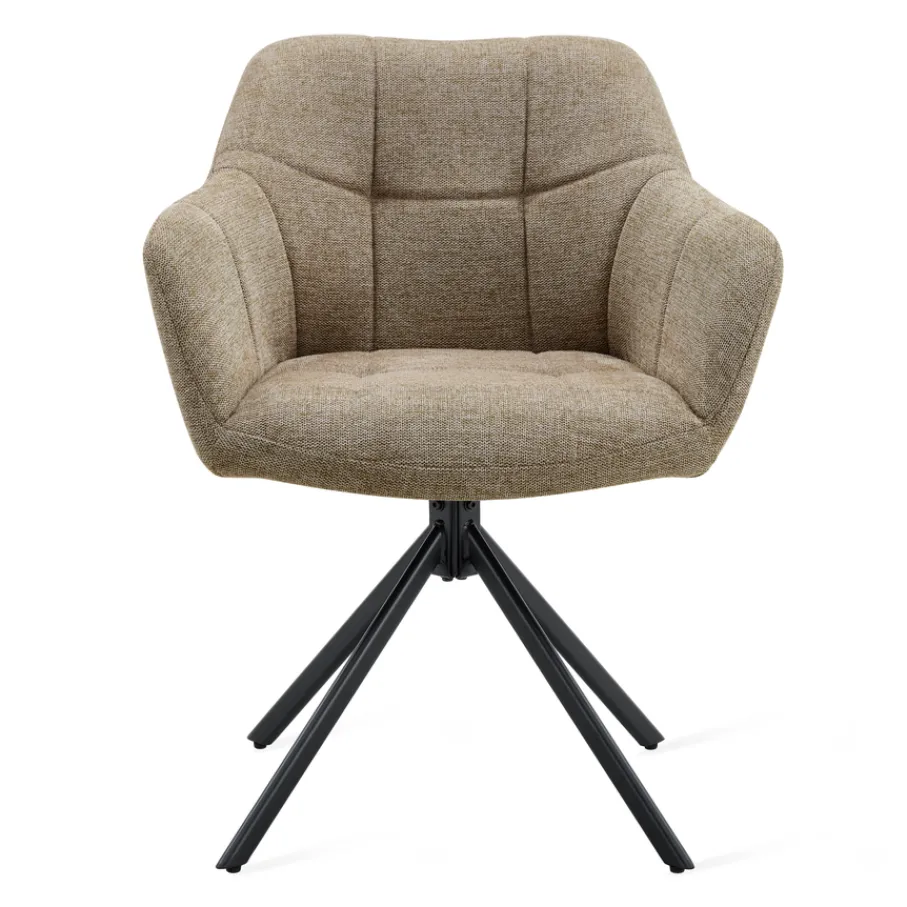 Eetkamerstoelen< Draaibare Eetkamerstoel Ana Taupe