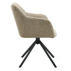 Eetkamerstoelen< Draaibare Eetkamerstoel Ana Taupe