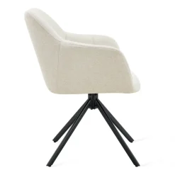 Eetkamerstoelen< Draaibare Eetkamerstoel Ana Beige