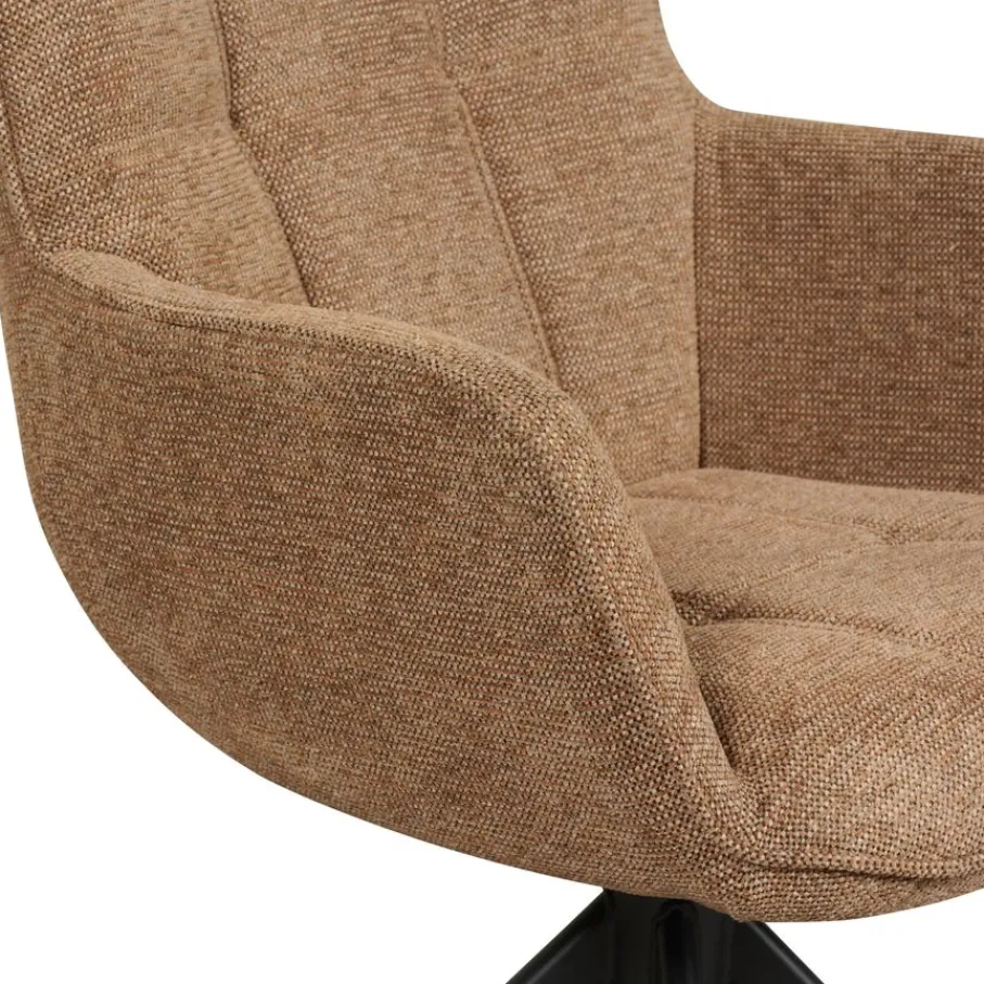 Eetkamerstoelen< Draaibare Eetkamerstoel Bente Hazelnootbruin