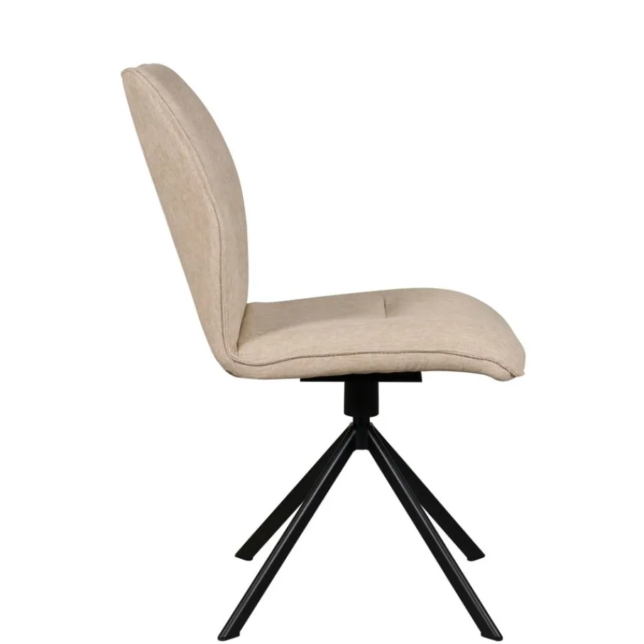Eetkamerstoelen< Draaibare Eetkamerstoel Bjorna Beige