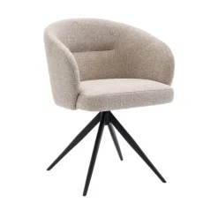 Eetkamerstoelen< Draaibare Eetkamerstoel Connor Greige