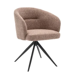 Eetkamerstoelen< Draaibare Eetkamerstoel Connor Cognac