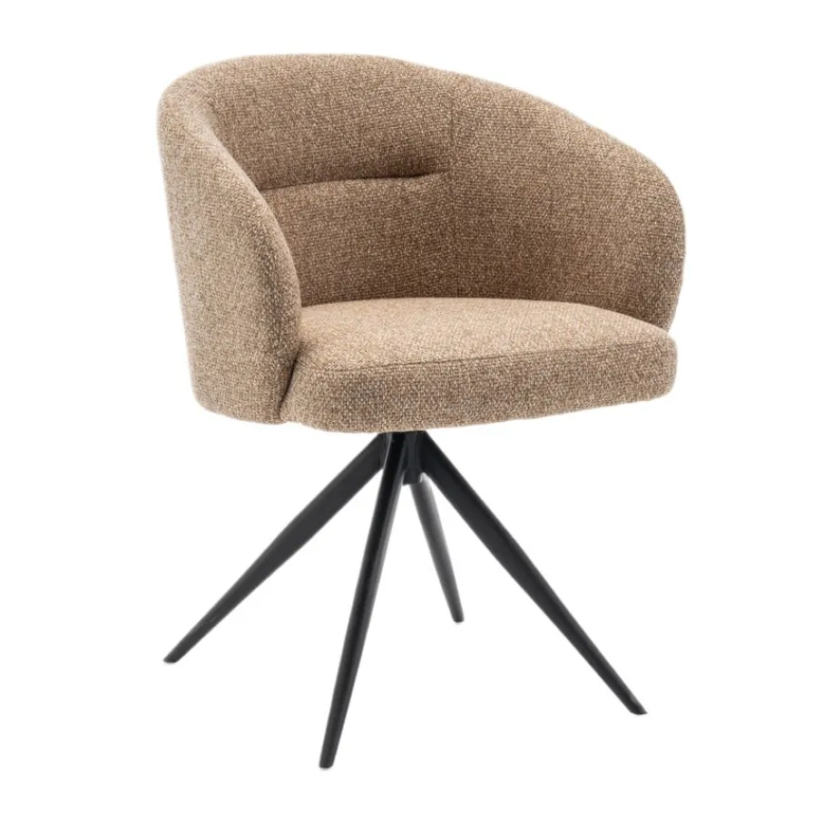 Eetkamerstoelen< Draaibare Eetkamerstoel Connor Mosterd
